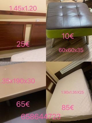 Somier .colchón.y cabecera