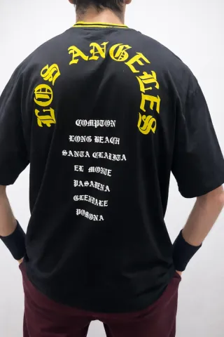 Camiseta Negra Los Angeles Talla M
