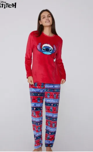 Pijama Disney Stitch Mujer Navidad Talla L