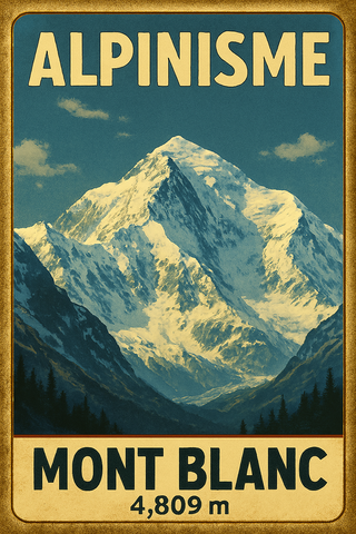 Chapa Decorativa Vintage Mont Blanc 20x30