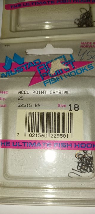 Anzuelos Mustad 12, 14, 16, 18, 20