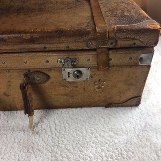 Arcón de piel vintage