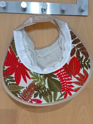 Sombrero de playa plegable mujer beige