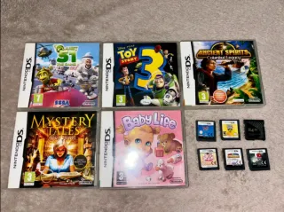 Nintendo DS Lite Rosa + Funda + 10 Juegos + R4