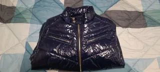 Giubbotto piumino blu lucido Tg L