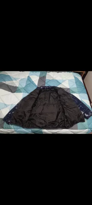 Giubbotto piumino blu lucido Tg L
