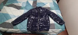 Giubbotto piumino blu lucido Tg L