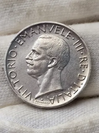 Italia Lote 5 Lire 1927 + 1930 Plata