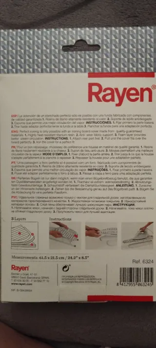 Funda para tabla de planchar mangas Rayen