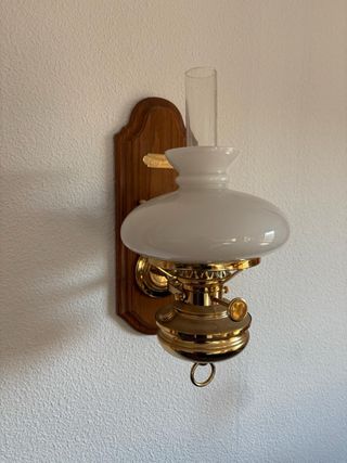 Aplique de pared madera y latón