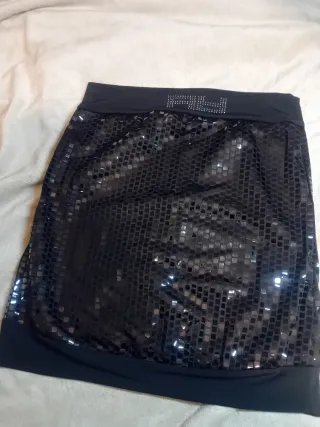 Top Artigli paillettes nere