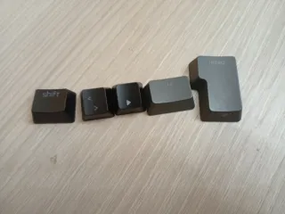 Teclas de ordenador gamer grises