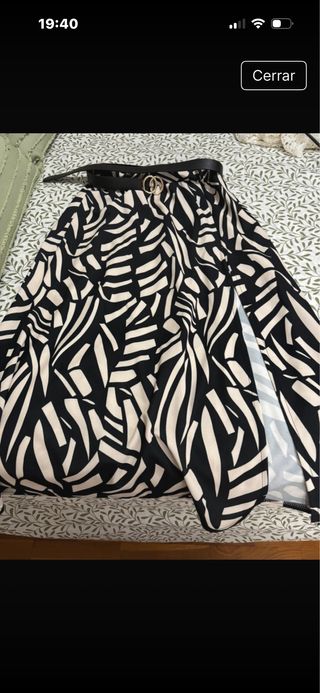 Falda midi estampada
