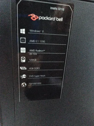 Packard Bell PC Negro/Plateado