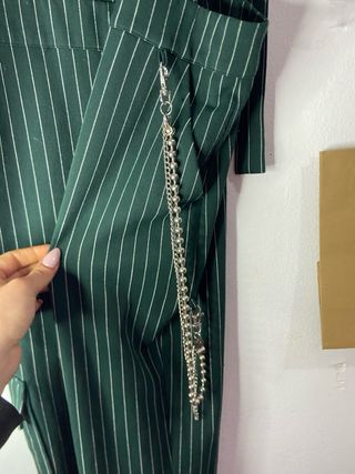 Mono Bershka rayas verde Talla S