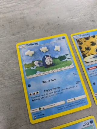 6 Cartas Pokémon: Poliwag, Poliwrath, Poliwhirl