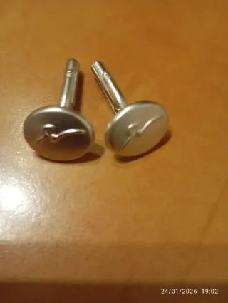 Gemelos de camisa de boda plateados