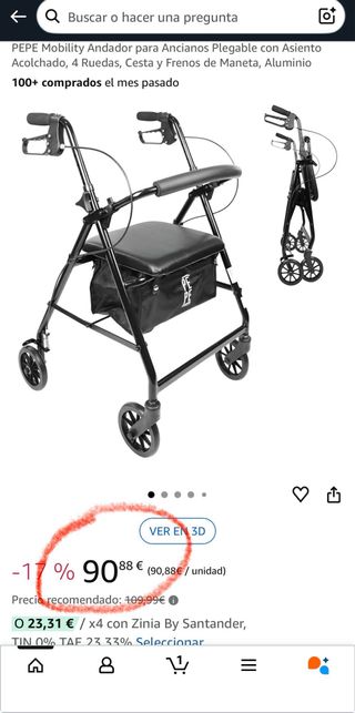 Andador para adultos KMINA modelo PEPE