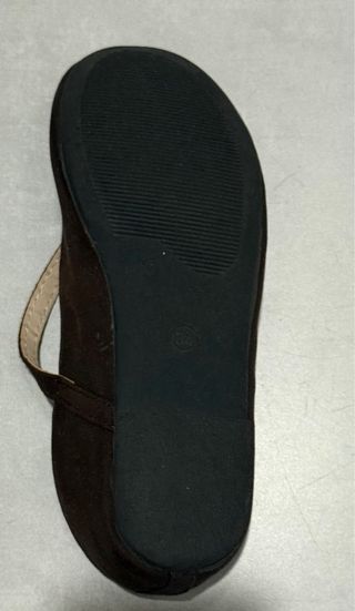 Vailarinas marrones con flor