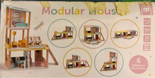 Casa de muñecas modular de madera