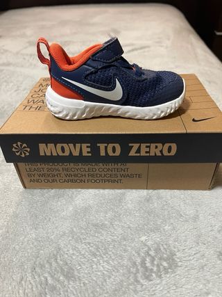 Zapatillas Nike Bebé Talla 19.5 Azul/Naranja