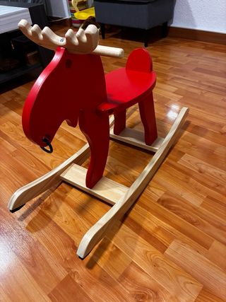 Balancín Reno Infantil Rojo.