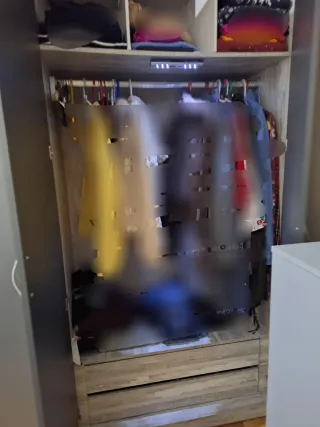 Armario de ropa gris