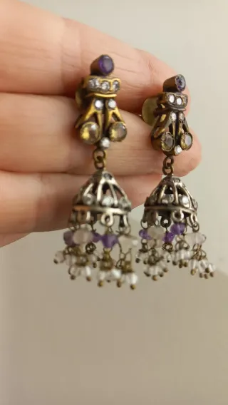 Cjto.gargantilla y pendientes  Gemas