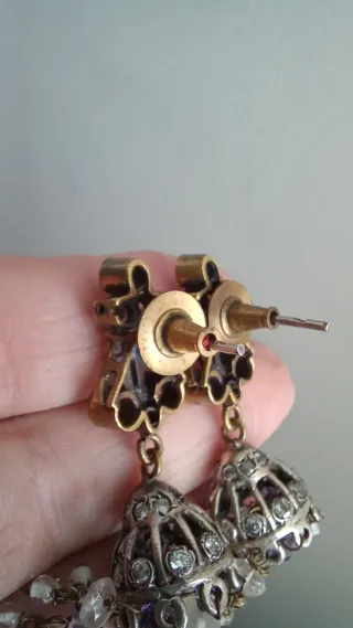 Cjto.gargantilla y pendientes  Gemas