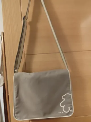 Bolso bandolera VLS gris-verde