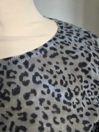 Camiseta Zara Estampado Leopardo Talla S