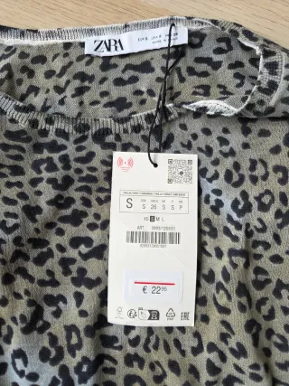 Camiseta Zara Estampado Leopardo Talla S