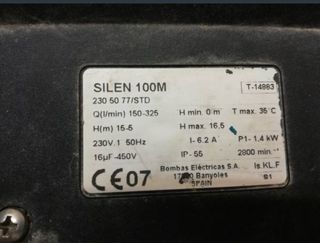 Bomba Agua SILEN 100M 230V
