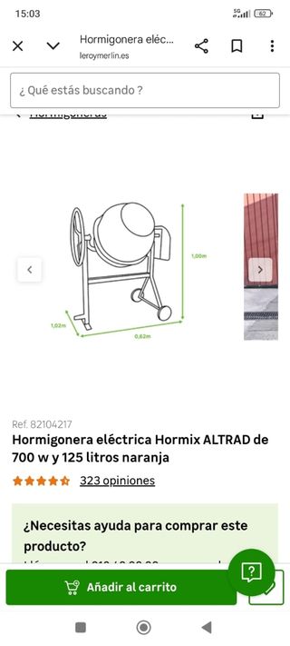 Hormigonera Eléctrica Amarilla