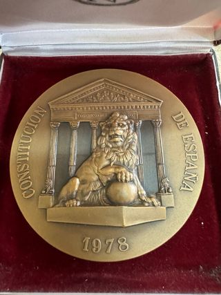Medalla Constitución Española 1978 bronce 8,4 cm