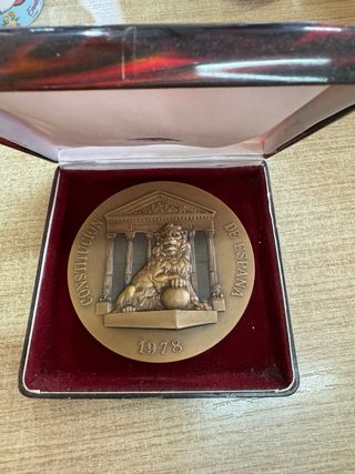 Medalla Constitución Española 1978 bronce 8,4 cm
