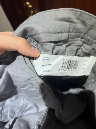 Pantalón Celio Gris Corte Straight T42