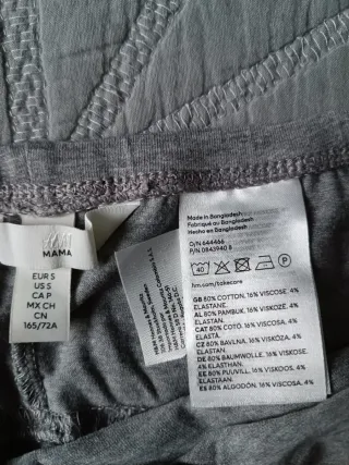 Leggings premamá H&M MAMA. Talla M. Gris.
