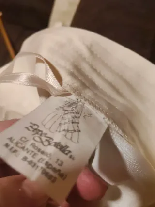 Conjunto Novia Pepe Botella Blanco y crema, guipur