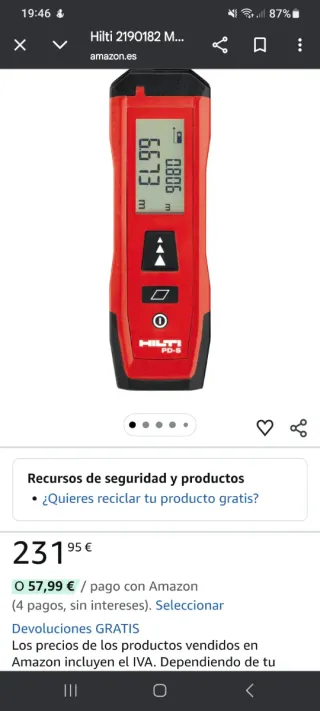 Metro láser HILTI PD-5