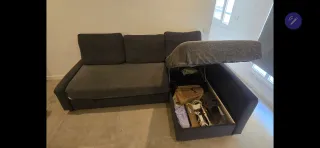 Sofá cama chaiselongue 3 plazas con canapé