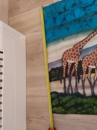 Dipinto a cera Batik Stoffa Savana Africana