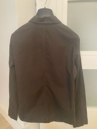 Camisa BOSS marrón fruncida mujer