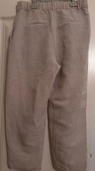 Pantalón de lino beige
