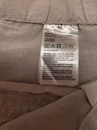 Pantalón de lino beige
