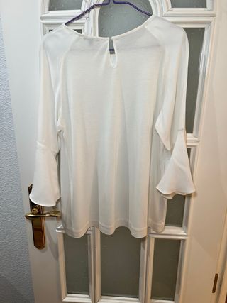 Blusa Massimo Dutti Blanca Talla M