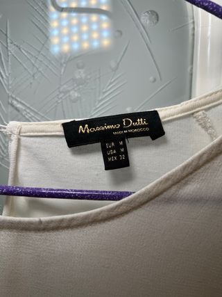 Blusa Massimo Dutti Blanca Talla M