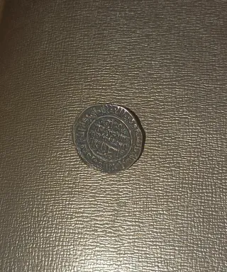 Moneda antigua Árabe Islam Palabra de Mahoma