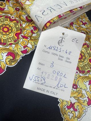 Tessuto Seta Versace Metro Made in Italy