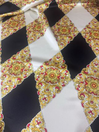 Tessuto Seta Versace Metro Made in Italy